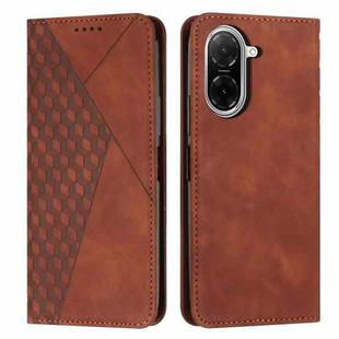 For Redmi A5 4G 171.7mm / Poco C71 Diamond Splicing Skin Feel Magnetic Leather Phone Case(Brown)
