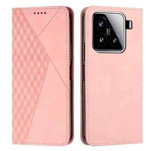 For Xiaomi 15 Diamond Splicing Skin Feel Magnetic Leather Phone Case(Rose Gold)