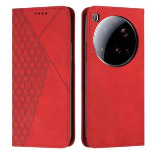 For Xiaomi 15 Ultra Diamond Splicing Skin Feel Magnetic Leather Phone Case(Red)