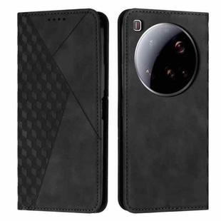 For Xiaomi 15 Ultra Diamond Splicing Skin Feel Magnetic Leather Phone Case(Black)