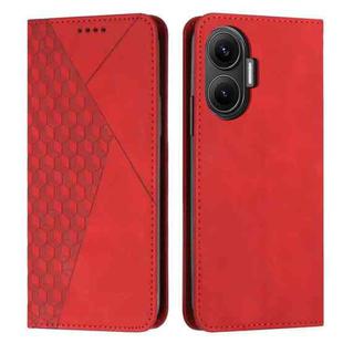 For Xiaomi Poco F7 Diamond Splicing Skin Feel Magnetic Leather Phone Case(Red)