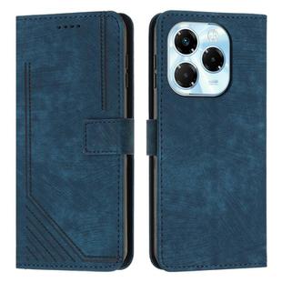 For Infinix Note 40X 5G Skin Feel Stripe Pattern Leather Phone Case(Blue)