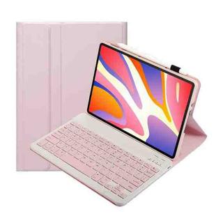 For Huawei MatePad SE 11 2024 AH21 Ultra-thin Detachable Bluetooth Keyboard Leather Tablet Case(Pink White)