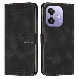 For OPPO A3x Dream Triangle Leather Phone Case(Black)