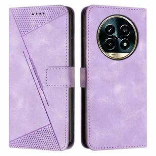 For Realme 13 Pro+ 5G Global Dream Triangle Leather Phone Case(Purple)