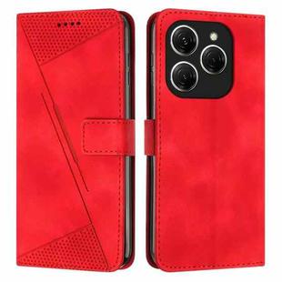 For Tecno Spark 20 Pro 5G Dream Triangle Leather Phone Case(Red)