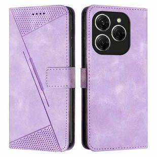 For Tecno Spark 20 Pro 5G Dream Triangle Leather Phone Case(Purple)