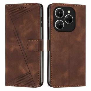 For Tecno Spark 20 Pro 5G Dream Triangle Leather Phone Case(Brown)