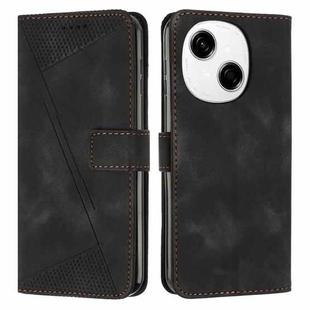 For Tecno Spark Go 1 Dream Triangle Leather Phone Case(Black)