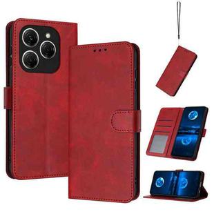 For Tecno Spark 20 Pro 5G Solid Calf Texture Flip Leather Phone Case(Red)