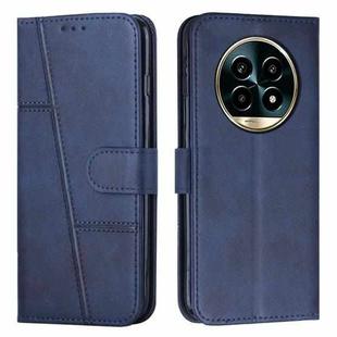 For Realme 13 Pro+ Stitching Calf Texture Buckle Leather Phone Case(Blue)