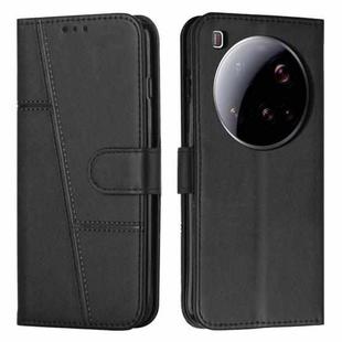 For Xiaomi 15 Ultra Stitching Calf Texture Buckle Leather Phone Case(Black)