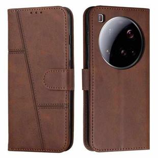 For Xiaomi 15 Ultra Stitching Calf Texture Buckle Leather Phone Case(Brown)