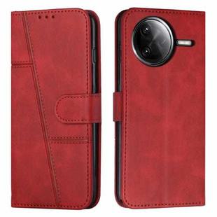 For Xiaomi Poco F7 Pro / F7 Ultra Stitching Calf Texture Buckle Leather Phone Case(Red)