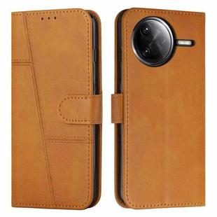 For Xiaomi Poco F7 Pro / F7 Ultra Stitching Calf Texture Buckle Leather Phone Case(Yellow)