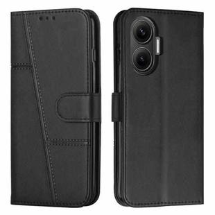 For Xiaomi Poco F7 Stitching Calf Texture Buckle Leather Phone Case(Black)