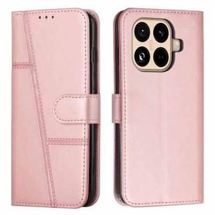 For Xiaomi 15T Pro Stitching Calf Texture Buckle Leather Phone Case(Rose Gold)