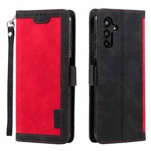For Samsung Galaxy S25+ 5G Retro Splicing Horizontal Flip Leather Phone Case(Red)