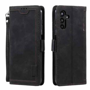 For Samsung Galaxy S25 5G Retro Splicing Horizontal Flip Leather Phone Case(Black)