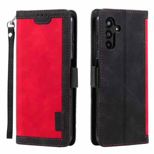 For Samsung Galaxy S25 5G Retro Splicing Horizontal Flip Leather Phone Case(Red)