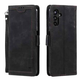 For Samsung Galaxy S25 FE 5G Retro Splicing Horizontal Flip Leather Phone Case(Black)