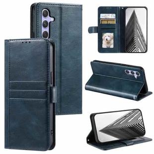 For Samsung Galaxy S25 5G Simple 6-Card Wallet Leather Phone Case(Navy Blue)