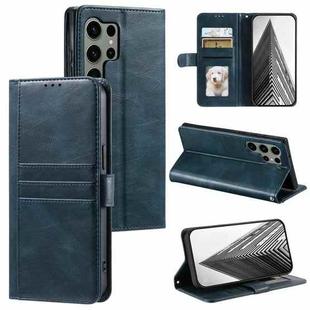 For Samsung Galaxy S25 Ultra 5G Simple 6-Card Wallet Leather Phone Case(Navy Blue)