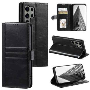 For Samsung Galaxy S25 Ultra 5G Simple 6-Card Wallet Leather Phone Case(Black)