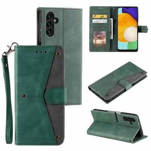 For Samsung Galaxy S25 5G Nail Skin Feel Stitching Calf Texture Leather Phone Case(Green)