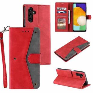 For Samsung Galaxy S25+ 5G Nail Skin Feel Stitching Calf Texture Leather Phone Case(Red)