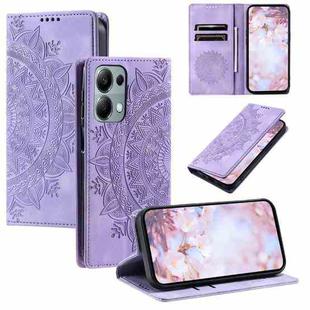 For Motorola Edge 60 Fusion Totem Embossed Magnetic Leather Phone Case(Purple)