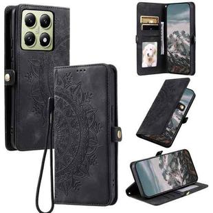 For Xiaomi 14T Skin Feel Totem Embossed Leather Phone Case(Black)