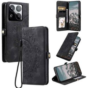 For Xiaomi 15 Pro Skin Feel Totem Embossed Leather Phone Case(Black)