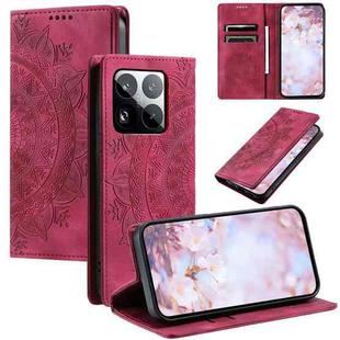 For Xiaomi 15 Pro Totem Embossed Magnetic Leather Phone Case(Red)