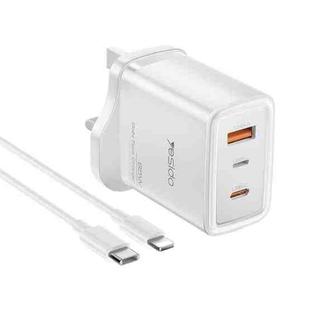 Yesido YC89 65W Type-C, USB, 8 Pin Reverse GaN Fast Charger with Type-C to 8 Pin Cable(UK Plug)