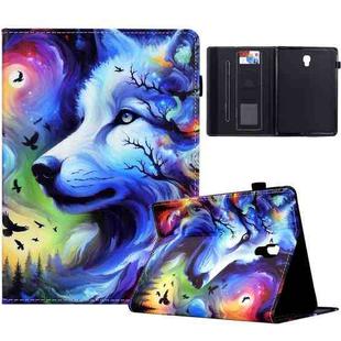 For Samsung Galaxy Tab A 10.5 Painted Pattern Leather Tablet Case(Star Wolf)