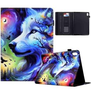 For iPad mini 2021 Painted Pattern Leather Tablet Case(Star Wolf)