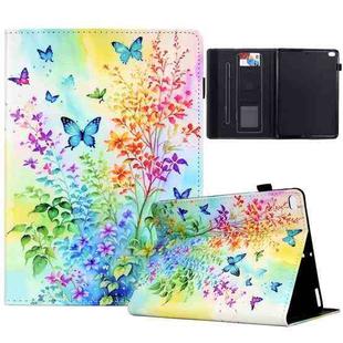 For iPad mini 2019 Painted Pattern Leather Tablet Case(Colorful Flowers)