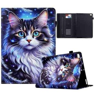 For iPad mini 2019 Painted Pattern Leather Tablet Case(Tabby Cat)