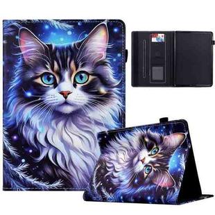 For Amazon Kindle 11th 2022 Painted Pattern Leather Tablet Case(Tabby Cat)