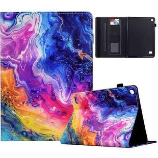 For Amazon Kindle Fire 7 2015 Painted Pattern Leather Tablet Case(Marble)