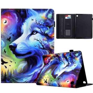 For Amazon Kindle Fire 7 2022 Painted Pattern Leather Tablet Case(Star Wolf)