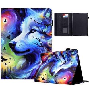 For Amazon Kindle Paperwhite 2 Painted Pattern Leather Tablet Case(Star Wolf)