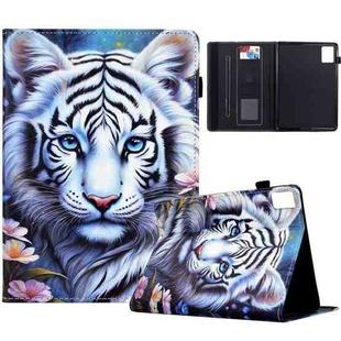 For Lenovo Tab Tab M11 Painted Pattern Leather Tablet Case(White Tiger)