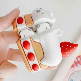 For AirPods 1 / 2 Strawberry Kitten Cake Shape Earphone Protective Case