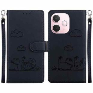 For OPPO A5 Pro 5G Cute Cats RFID Leather Phone Case(Black)