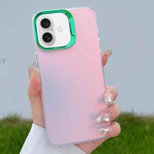 For iPhone 16 Color Plating Discoloration PC Phone Case(Green)