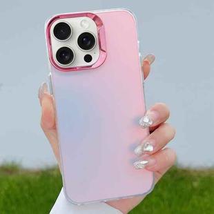 For iPhone 15 Pro Max Color Plating Discoloration PC Phone Case(Rose Red)