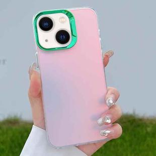 For iPhone 14 Plus Color Plating Discoloration PC Phone Case(Green)