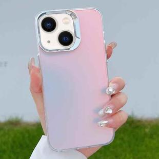 For iPhone 14 Color Plating Discoloration PC Phone Case(Cyan Grey)